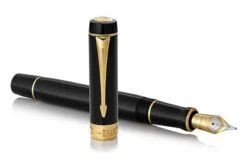 Parker® Parker Duofold Classic Black GT Centennial Vulpen -Winkel Voor Kantoorartikelen 1931381 Parker Duofold Classic Black GT Centennial Fountain Pen 2 1