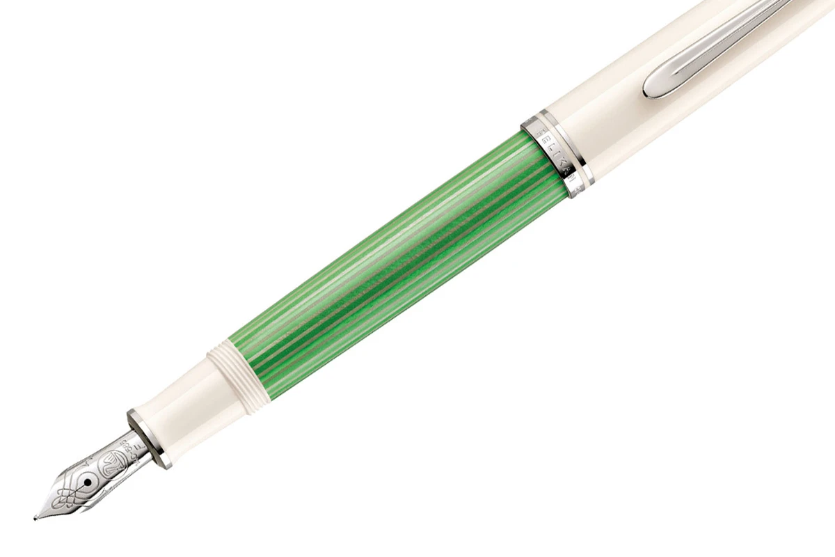 Pelikan Souverän Green/White M605 Vulpen En K605 Balpen Set 2 Pelikan Souverän Green/White M605 Vulpen En K605 Balpen Set - Afbeelding 2