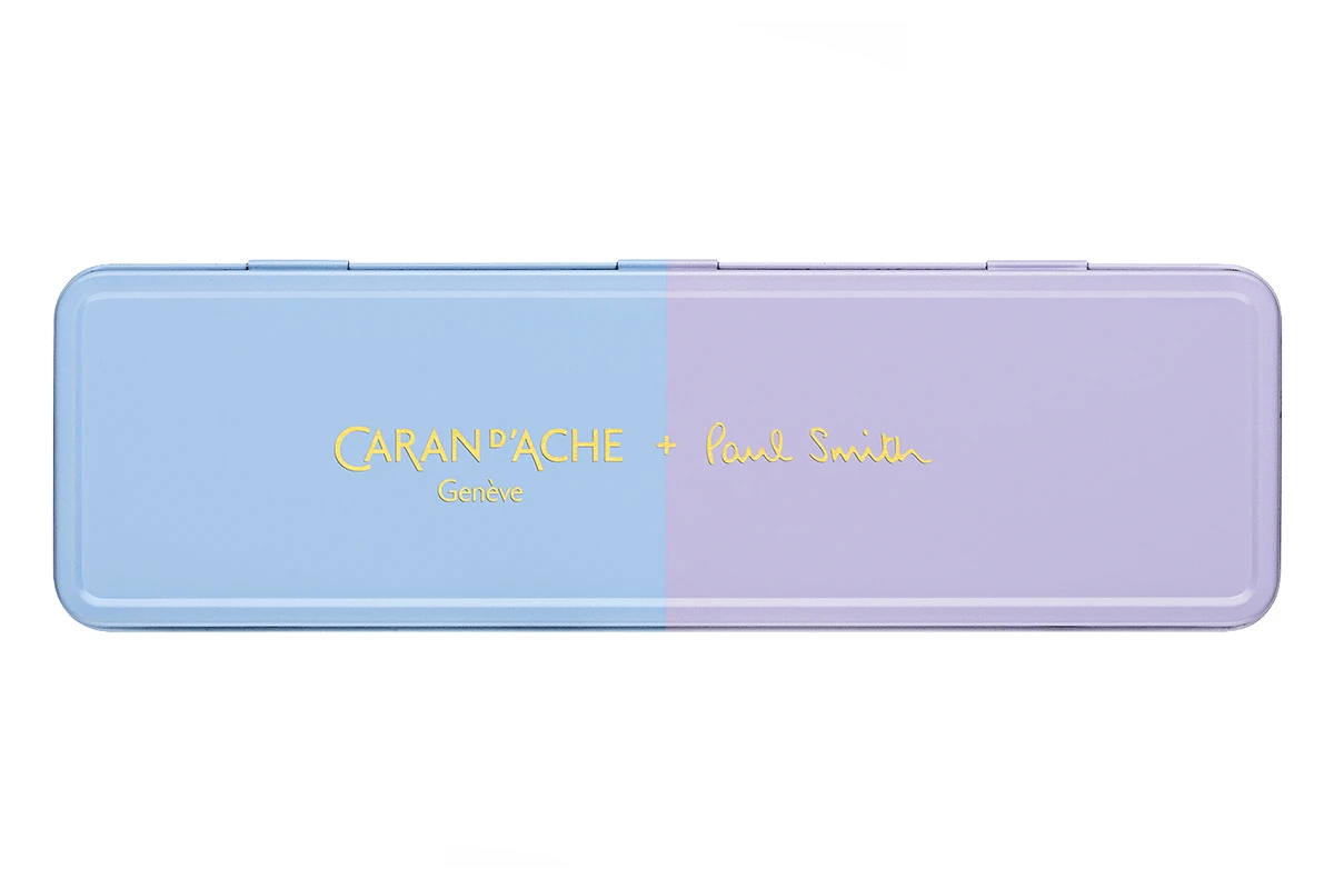 Caran D'Ache 849 Paul Smith Skyblue/Lavender Balpen 4 Caran D'Ache 849 Paul Smith Skyblue/Lavender Balpen - Afbeelding 4