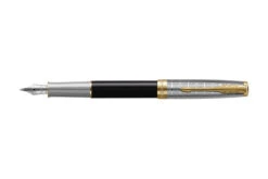 Parker® Parker Sonnet Metal Black GT 18K Vulpen
