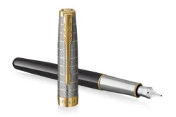 Parker® Parker Sonnet Metal Black GT 18K Vulpen -Winkel Voor Kantoorartikelen Parker20Sonnet20Metal20Black20GT2018K20Fountain20Pen20zz
